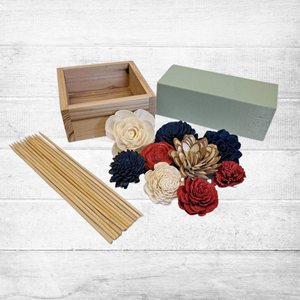 Red, White, and Blue 6 in. Centerpiece Box Craft Kit