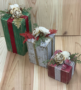 Tiered Christmas Present Blocks