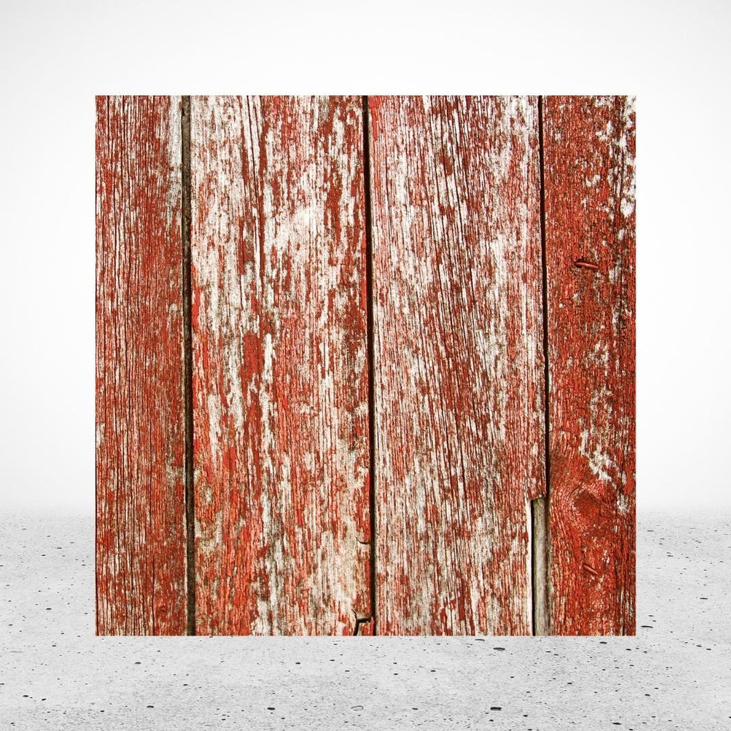 Distressed Barn Wood Wood Print- 12x12 Square