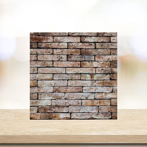 Brick Wood Print- 12x12 Square
